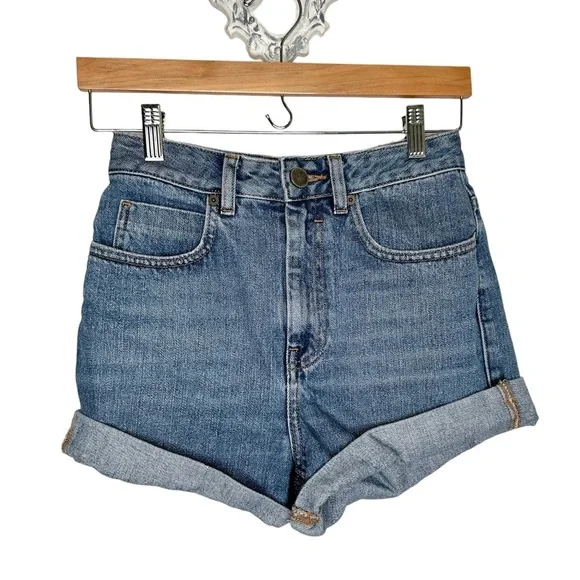 ASOS high waist denim shorts - Picture 1 of 9